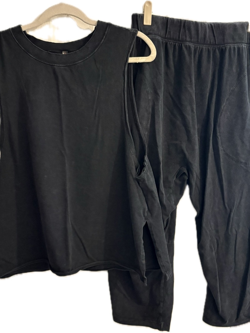 FP Movement by Free People Black Muscle Tank and Relaxed Lounge Pants